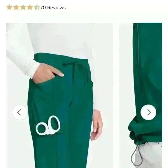 Cherokee Infinity Women’s Rib Knit Drawstring Waist Scrub Pant-Small - Picture 8 of 12